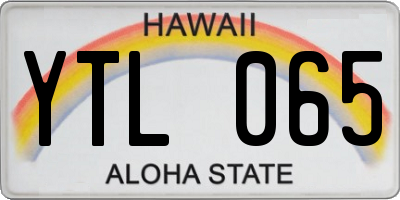 HI license plate YTL065
