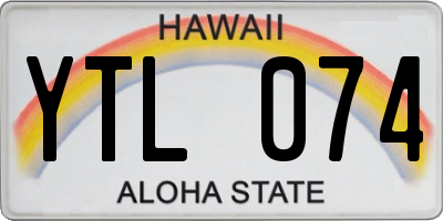 HI license plate YTL074