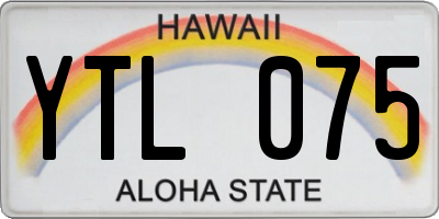 HI license plate YTL075