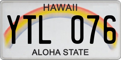 HI license plate YTL076