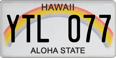 HI license plate YTL077