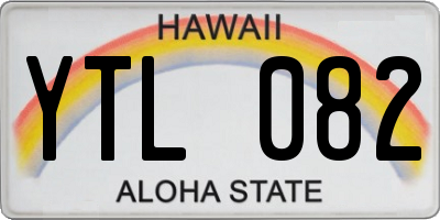 HI license plate YTL082