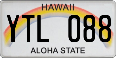 HI license plate YTL088
