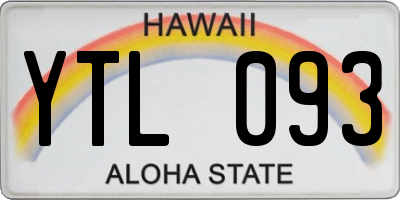 HI license plate YTL093