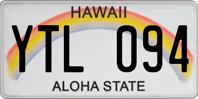 HI license plate YTL094