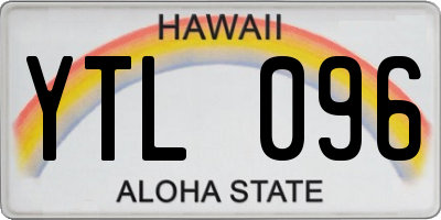 HI license plate YTL096