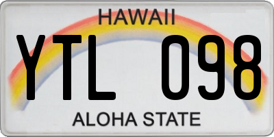 HI license plate YTL098