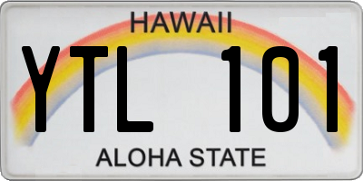 HI license plate YTL101