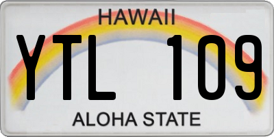 HI license plate YTL109