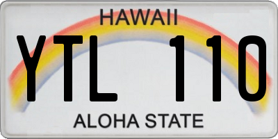 HI license plate YTL110