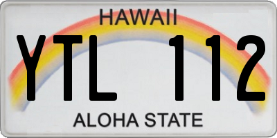 HI license plate YTL112