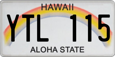 HI license plate YTL115