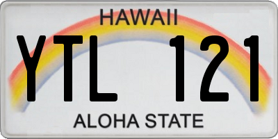 HI license plate YTL121