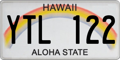 HI license plate YTL122