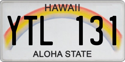 HI license plate YTL131