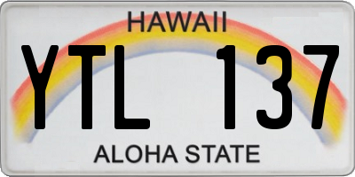 HI license plate YTL137