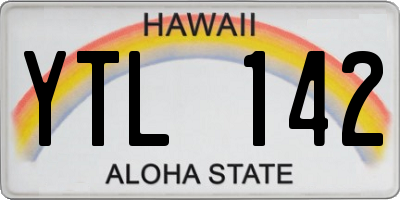 HI license plate YTL142