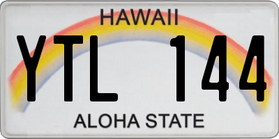 HI license plate YTL144