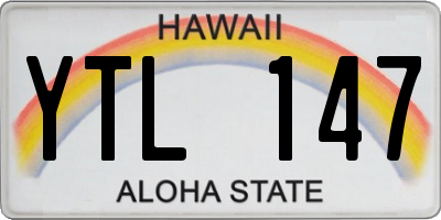 HI license plate YTL147