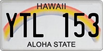 HI license plate YTL153