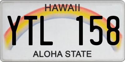 HI license plate YTL158