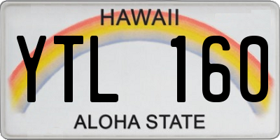 HI license plate YTL160
