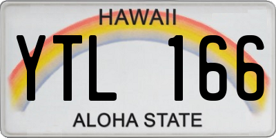 HI license plate YTL166