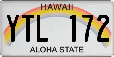 HI license plate YTL172