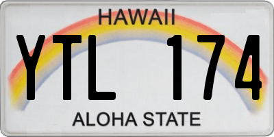 HI license plate YTL174