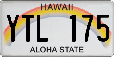 HI license plate YTL175