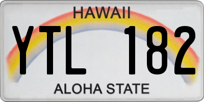 HI license plate YTL182