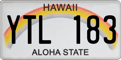HI license plate YTL183