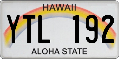 HI license plate YTL192