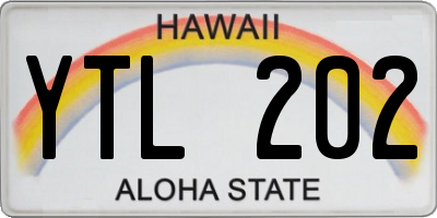 HI license plate YTL202