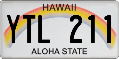 HI license plate YTL211