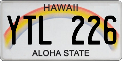 HI license plate YTL226