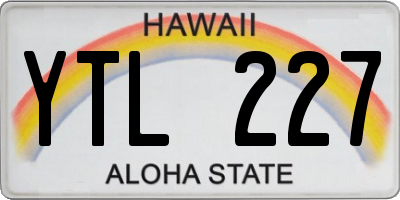HI license plate YTL227