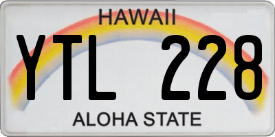 HI license plate YTL228