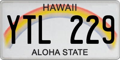 HI license plate YTL229