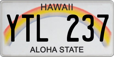 HI license plate YTL237