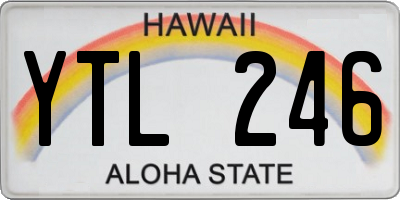 HI license plate YTL246