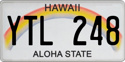 HI license plate YTL248