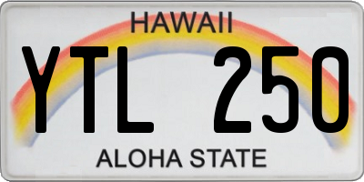 HI license plate YTL250