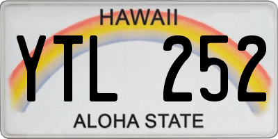 HI license plate YTL252