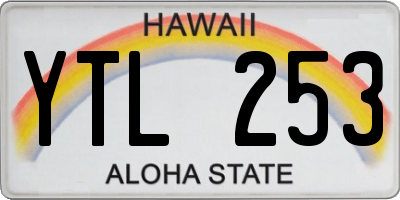 HI license plate YTL253