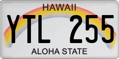 HI license plate YTL255