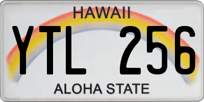 HI license plate YTL256