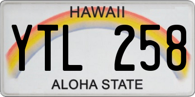 HI license plate YTL258