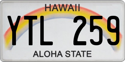 HI license plate YTL259