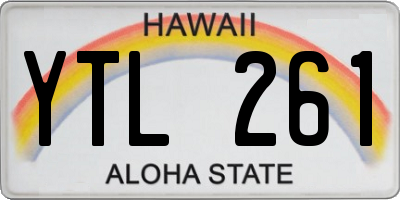 HI license plate YTL261